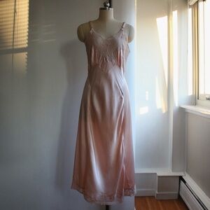 1950's Dorene Rose Satin and Lace Slip Dress